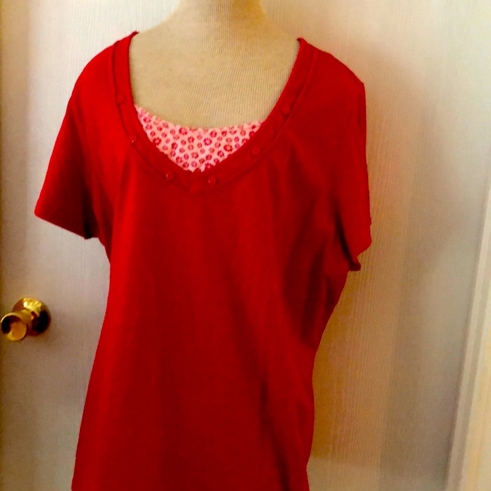 Womens t shirt with insert in front